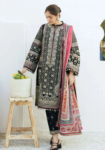 Zara Shahjahan - Coco Brand Dhanak Fully Embroidered Dress - 3 PC Unstitched