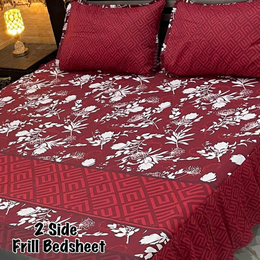 Frilled bedsheet 3pc